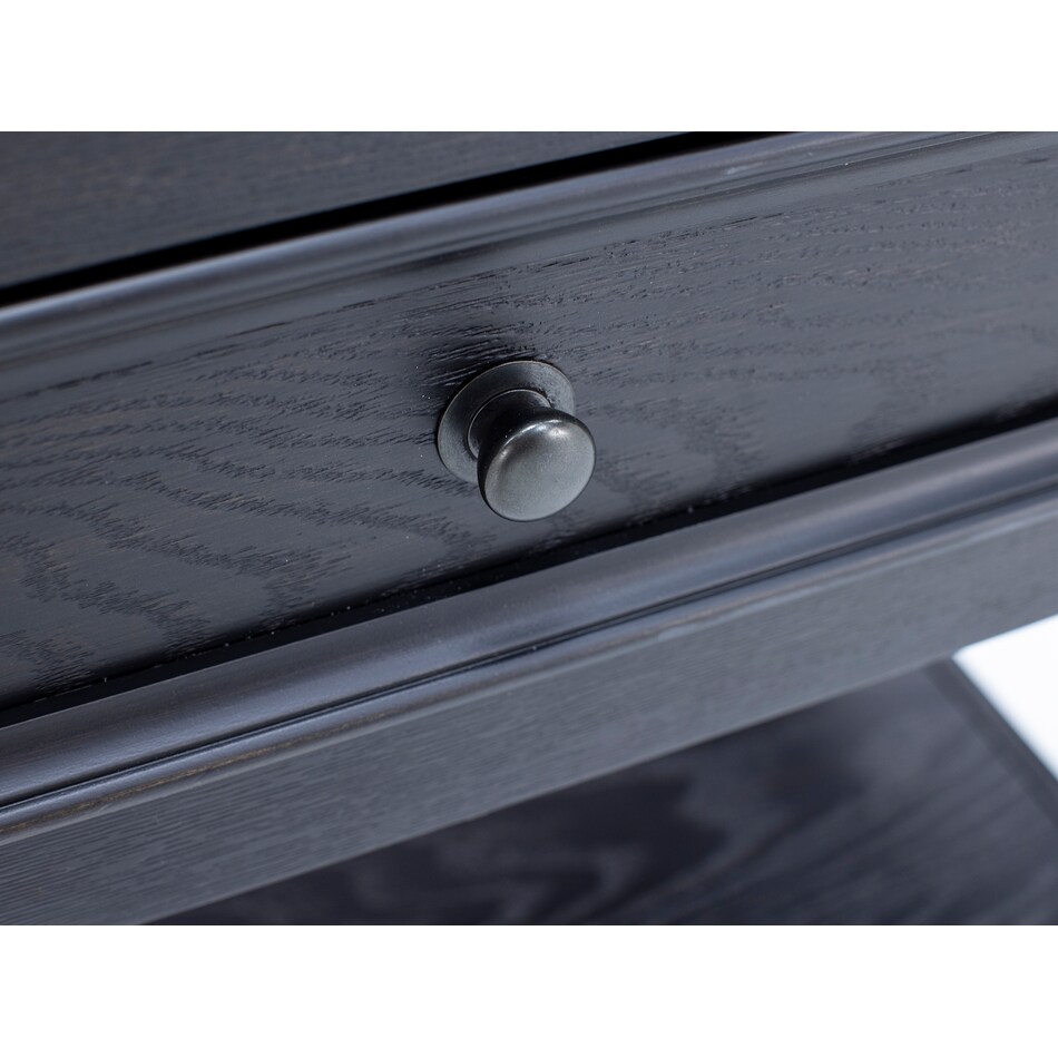 emerald home furnishings llc black single drawer   