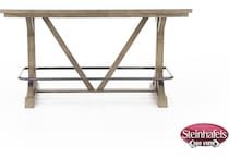 emerald home furnishings llc brown inch bar height table rectangle  image   