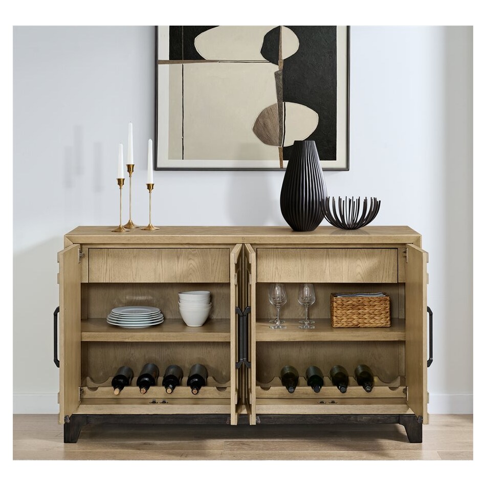 emerald home furnishings llc brown buffet server sideboard   