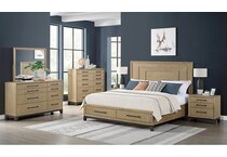 emerald home furnishings llc brown queen bed package pqp  