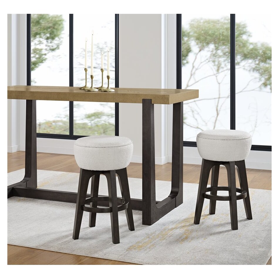 emerald home furnishings llc carmel w cocoa base   ivory inch & over bar seat stool   