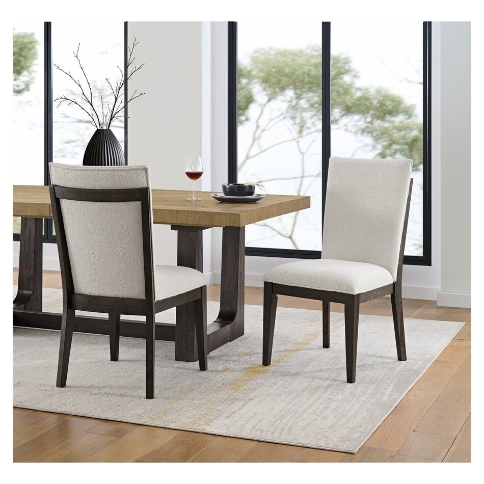 emerald home furnishings llc carmel w cocoa base   ivory bar side chair   