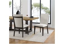 emerald home furnishings llc carmel w cocoa base   ivory bar side chair   