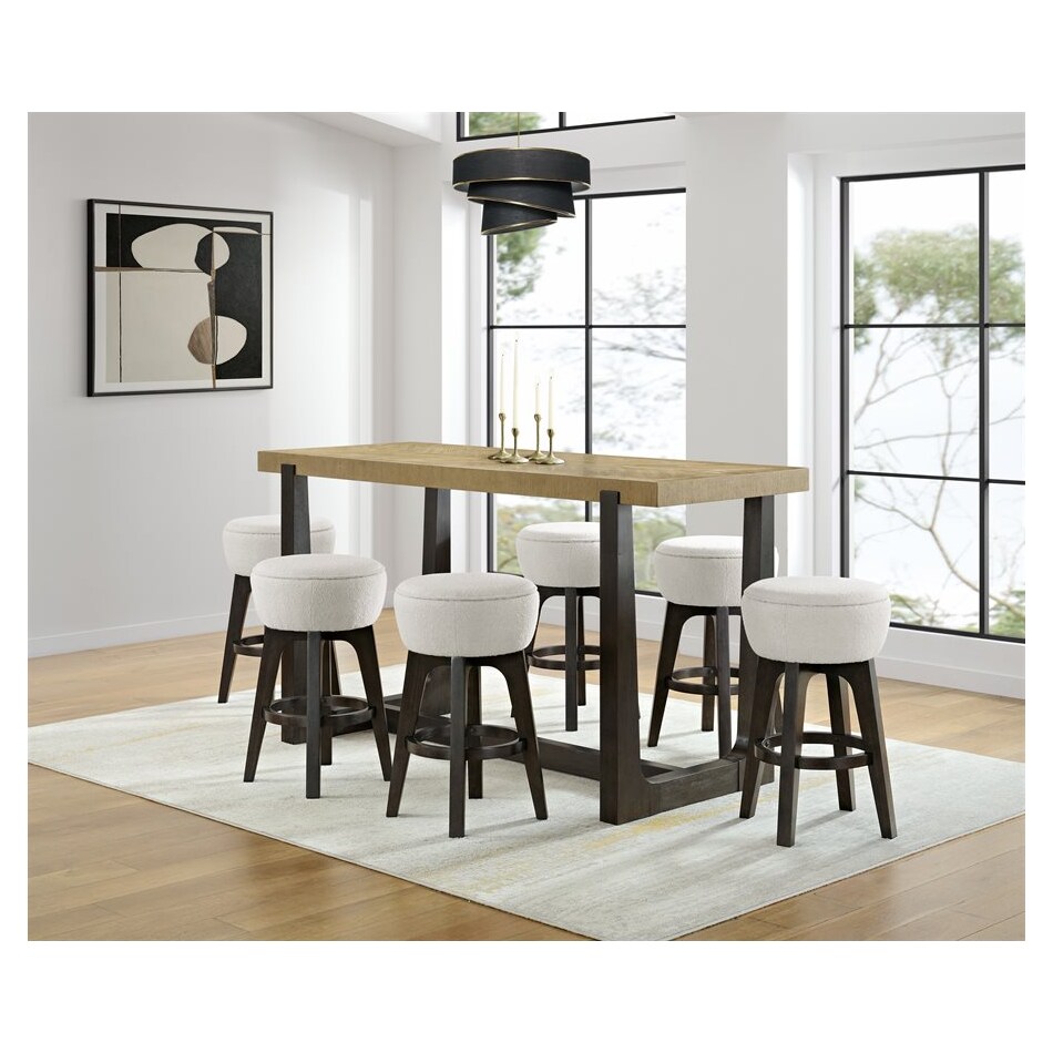 emerald home furnishings llc carmel w cocoa base inch bar height table rectangle   