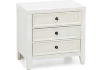 emerald home furnishings llc white three drawer   