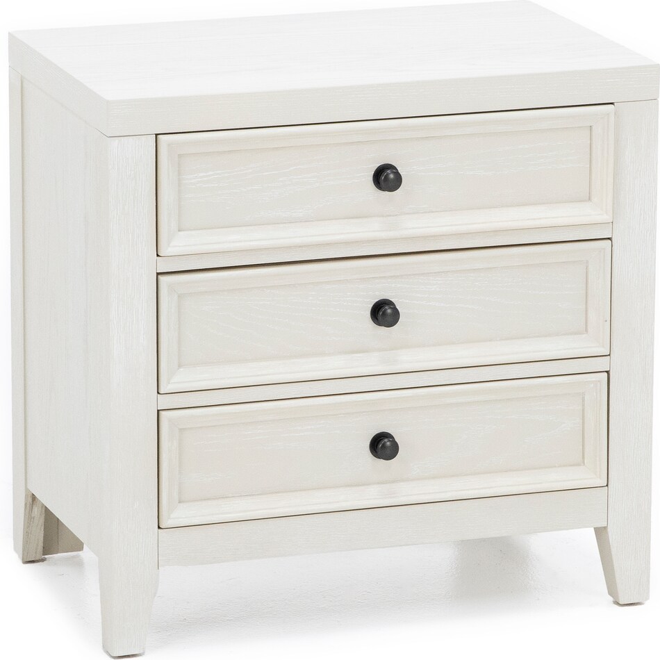 emerald home furnishings llc white three drawer   