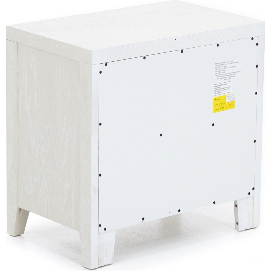 emerald home furnishings llc white three drawer   