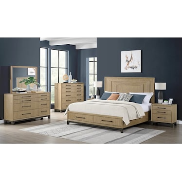 Lincoln Queen Panel Storage Bed