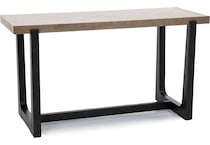emhf carmel cocoa inch bar height table rectangle   