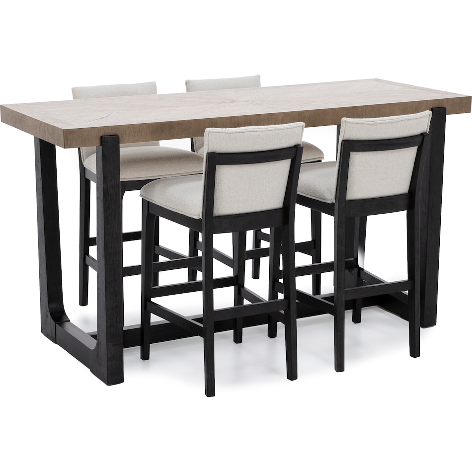 emhf carmel cocoa inch bar height table rectangle   