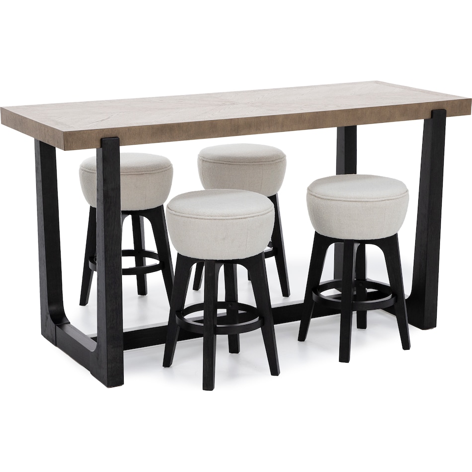 emhf carmel cocoa inch bar height table rectangle   