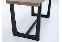 emhf carmel cocoa inch bar height table rectangle   