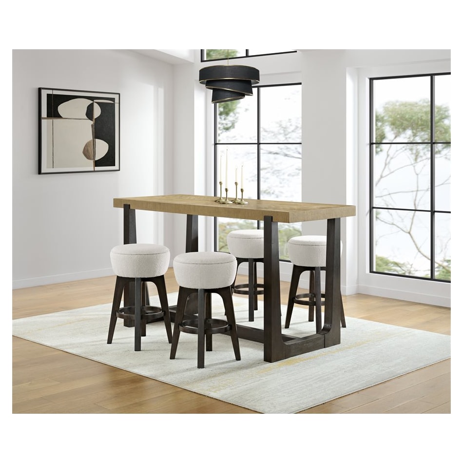 emhf carmel cocoa inch bar height table rectangle   