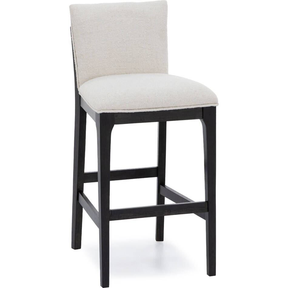 emhf carmel w cocoa base   ivory inch & over bar seat stool   