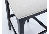 emhf carmel w cocoa base   ivory inch & over bar seat stool   
