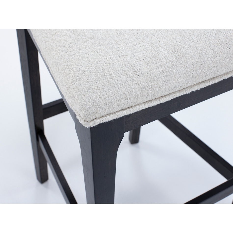 emhf carmel w cocoa base   ivory inch & over bar seat stool   