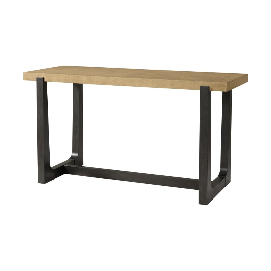 emhf carmel w cocoa base inch bar height table rectangle   