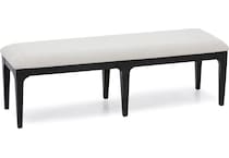 emhf lincoln ivory inch standard seat height bench   