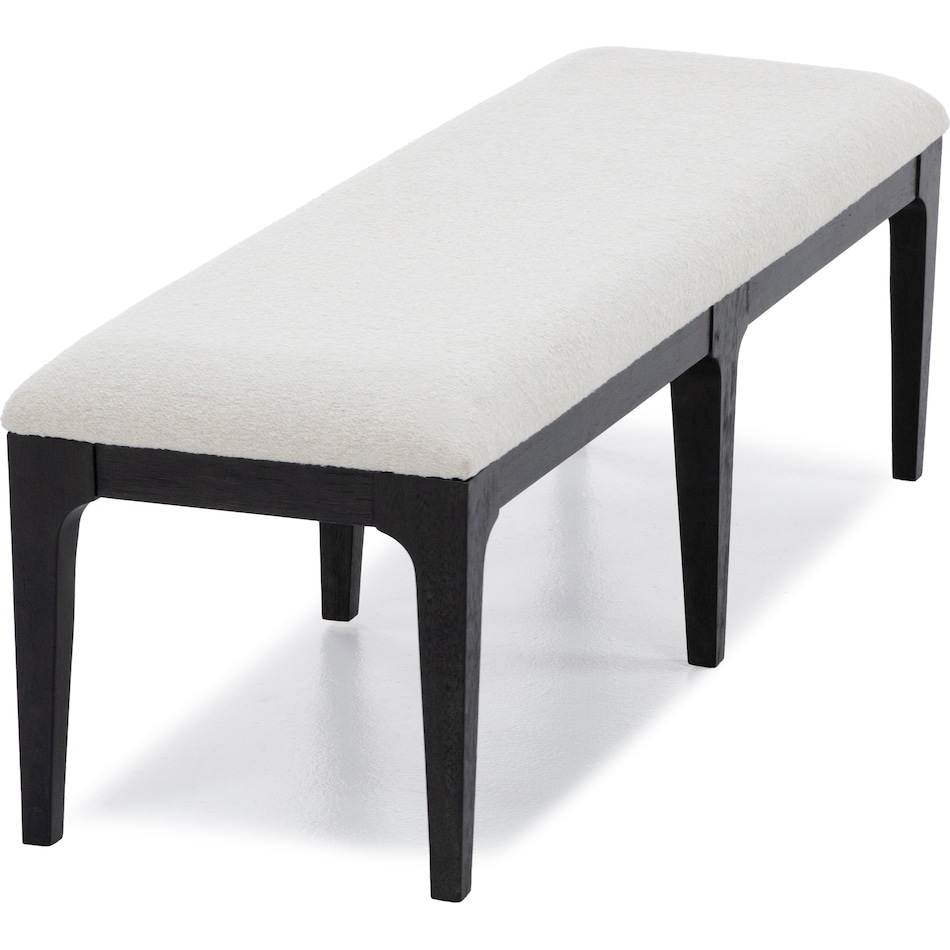 emhf lincoln ivory inch standard seat height bench   