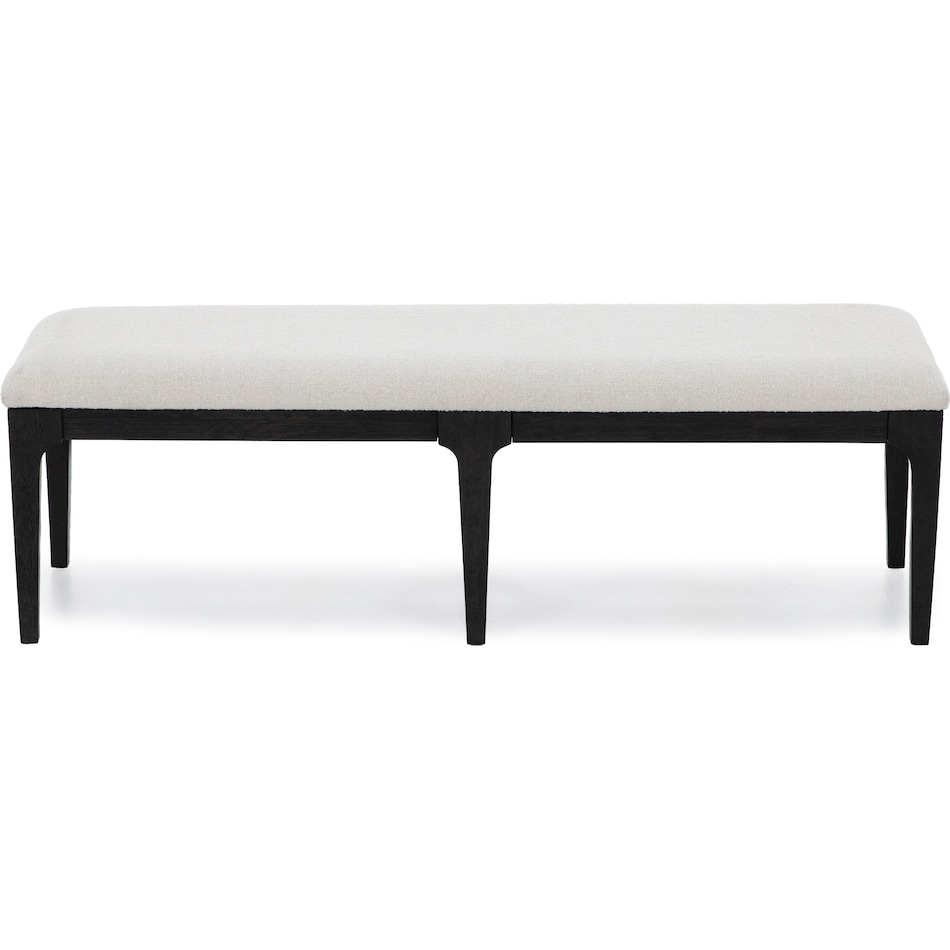 emhf lincoln ivory inch standard seat height bench   