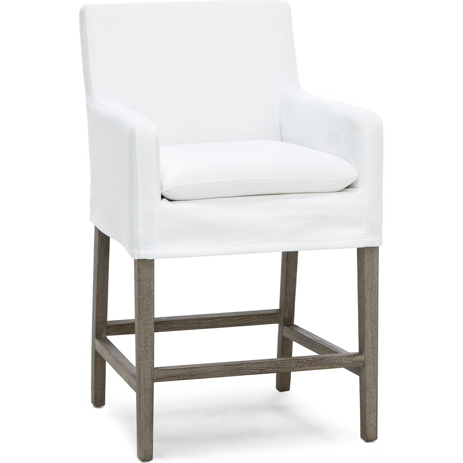 esfl white inch & over bar seat stool   
