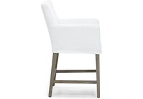 esfl white inch & over bar seat stool   