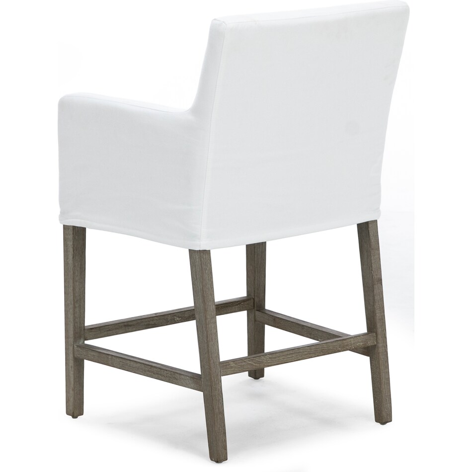 esfl white inch & over bar seat stool   