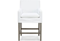 esfl white inch & over bar seat stool   
