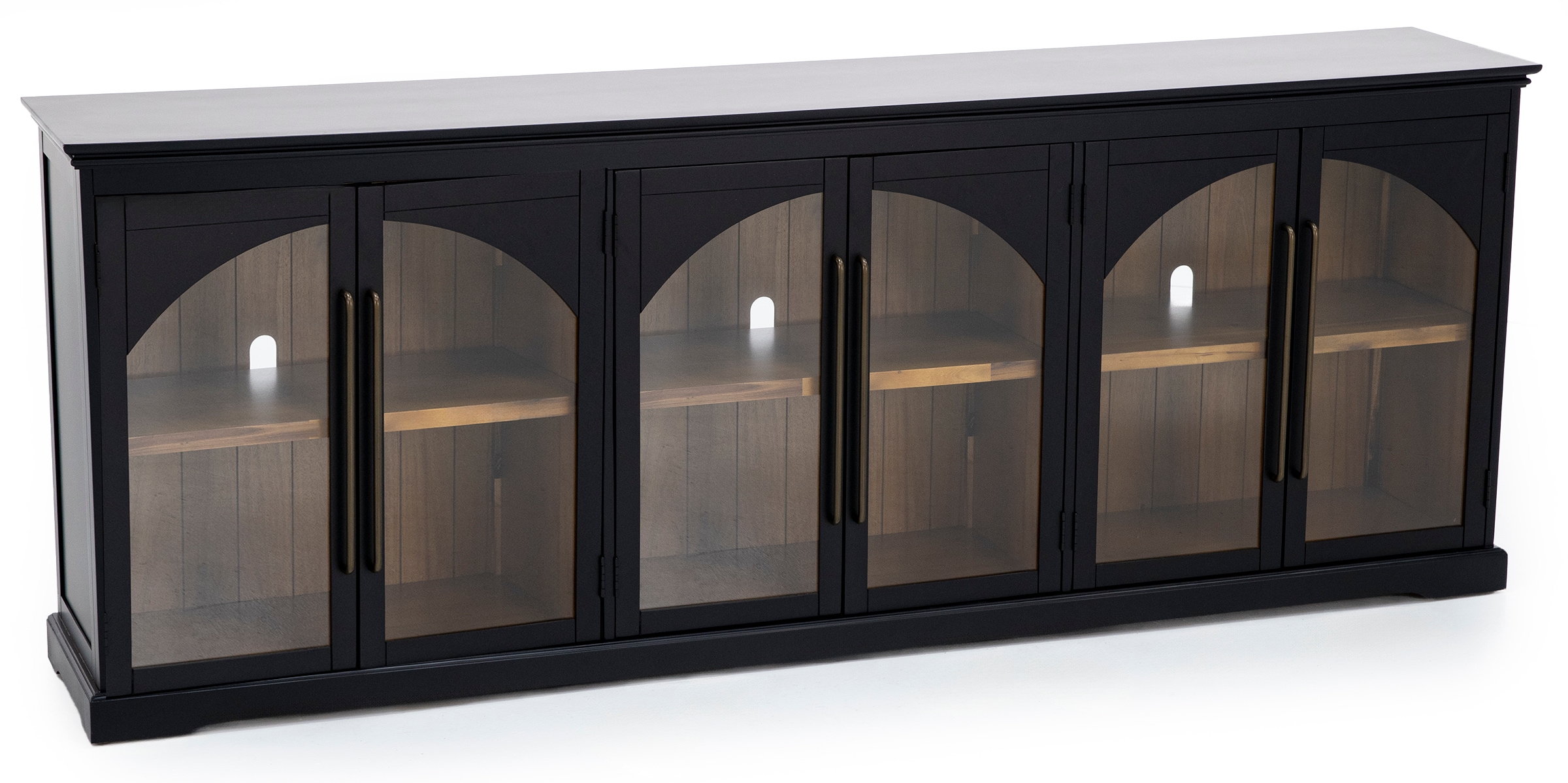 Essential Archuletta Black 6 Door Cabinet | Steinhafels