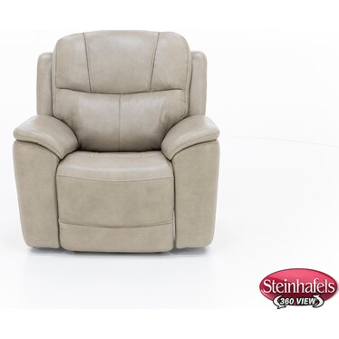 Wrenn Leather Fully Loaded Zero Gravity Recliner in Pebble