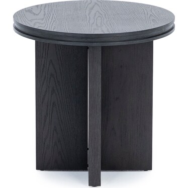 Waterfall Ebony Round End Table