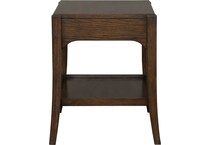 flexsteel industries brown end table slv  