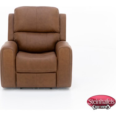 Landon Leather Zero Gravity Fully Loaded Recliner in Caramel