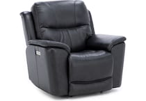 flexsteel black recliner   