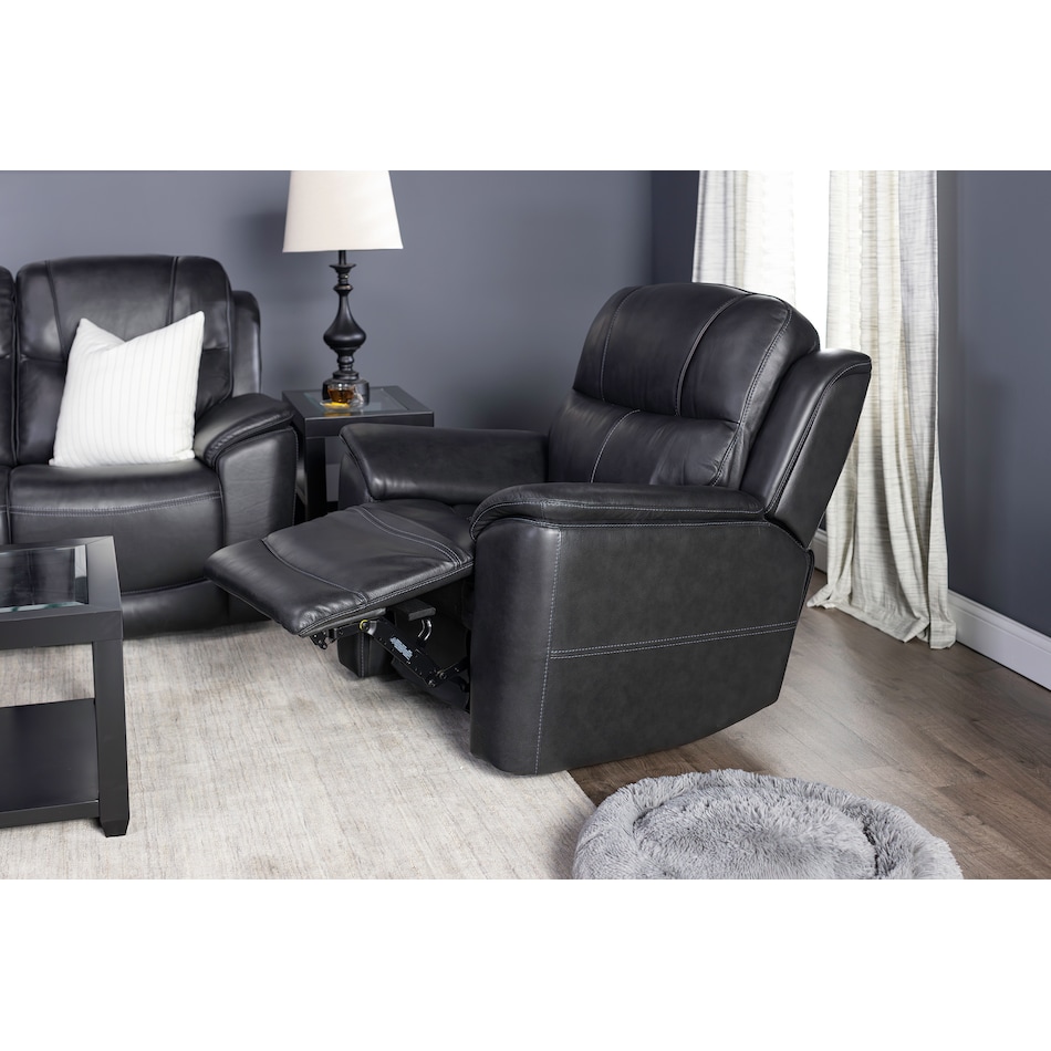flexsteel black recliner lifestyle image z  