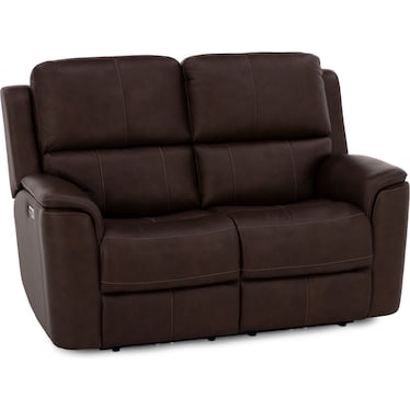 Hank Leather Fully Loaded Zero Gravity Reclining Loveseat