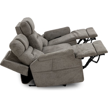 Zofa Fully Loaded Sleep Reclining Sofa With Drop Down Table, Heat and Massage