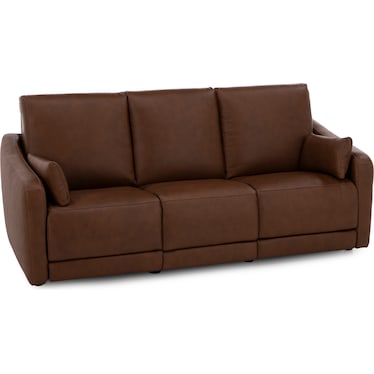 Flexsteel Aubrie Leather Power Wall Saver Reclining Sofa
