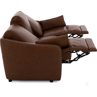 Flexsteel Aubrie Leather Power Wall Saver Reclining Sofa
