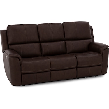 Hank Leather Fully Loaded Zero Gravity Reclining Sofa With Drop Down Table