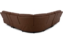 flexsteel brown mtn lth sectional piece pkg  