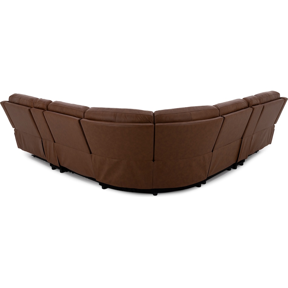 flexsteel brown mtn lth sectional piece pkg  