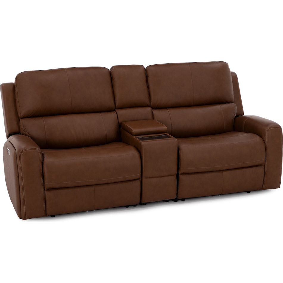 flexsteel brown mtn lth sectional piece pkg  
