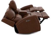 flexsteel brown mtn lth sectional piece pkg  