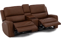 flexsteel brown mtn lth sectional piece pkg  