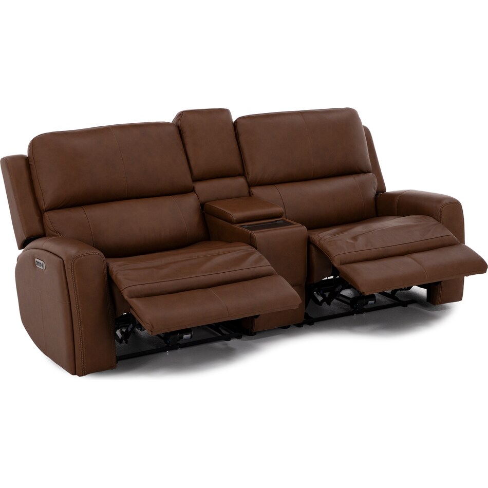 flexsteel brown mtn lth sectional piece pkg  