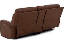 flexsteel brown mtn lth sectional piece pkg  