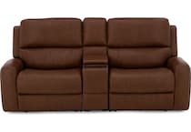 flexsteel brown mtn lth sectional piece pkg  