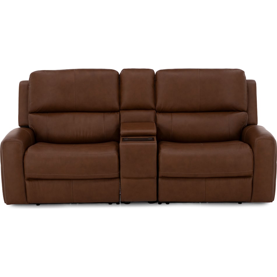 flexsteel brown mtn lth sectional piece pkg  