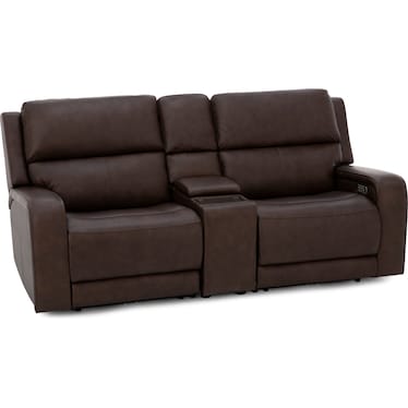 Flexsteel Harbor 3-Pc. Fully Loaded Reclining Console Loveseat With Heat and Massage